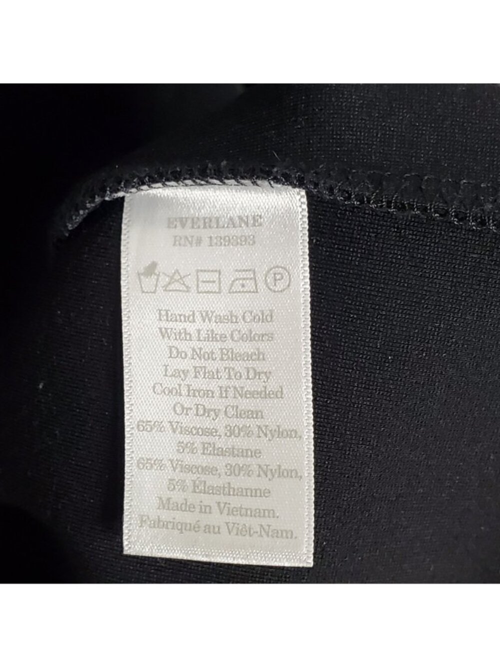 Everlane Size 14 Dress Ponte Knit The Long Sleeve Shift Minimalist Capsule Black - Picture 8 of 10
